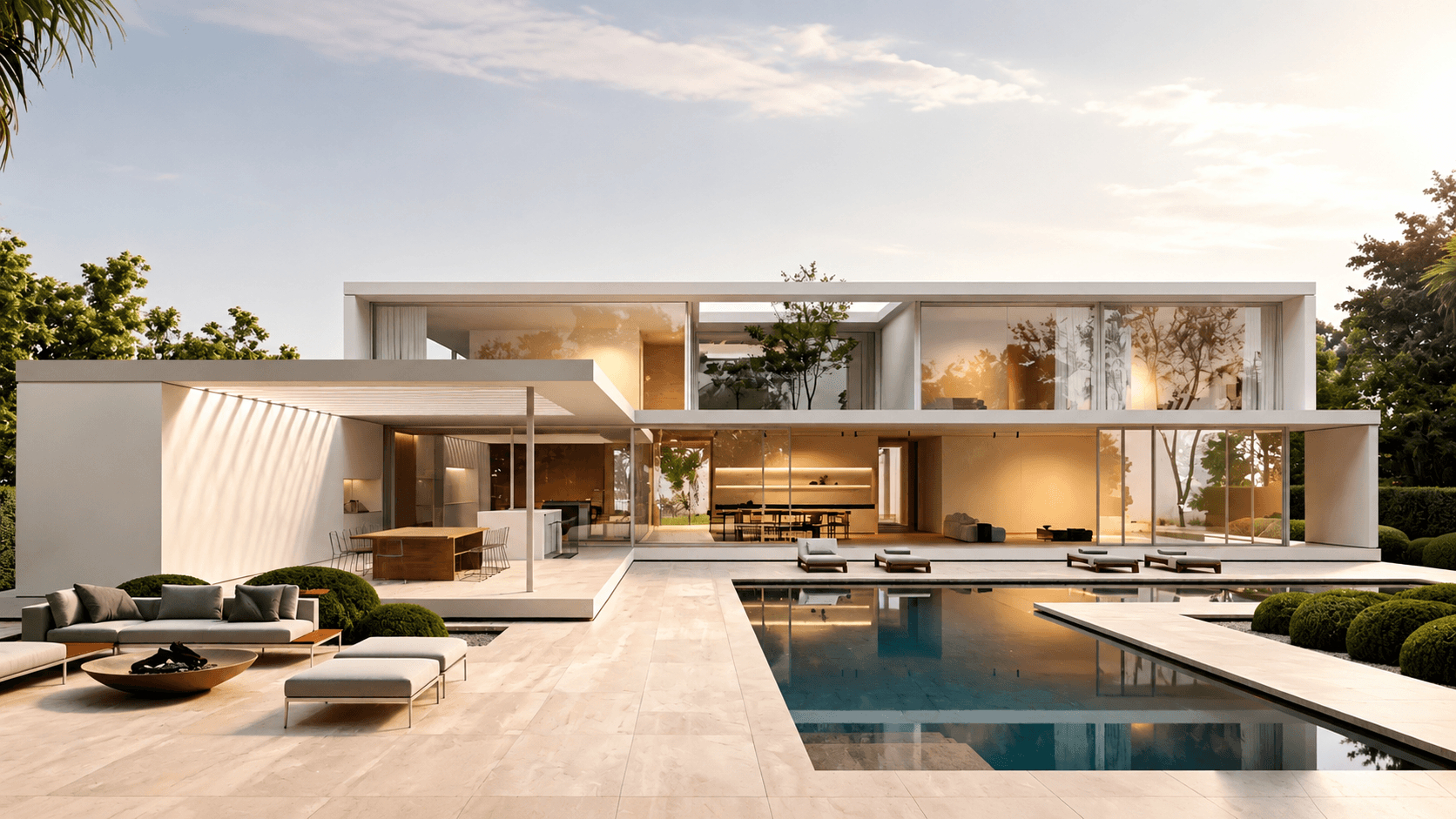 Luxury villa with premium aluminum windows in Saudi Arabia